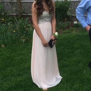 Simple sequin prom dress